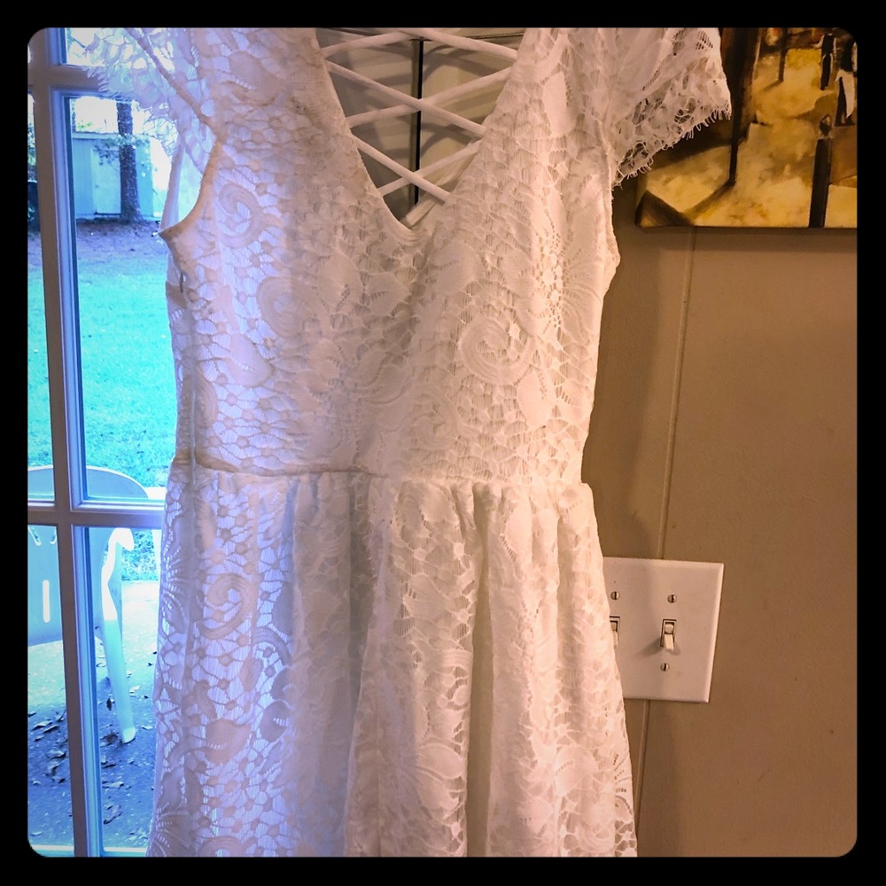 Junior girls white dress